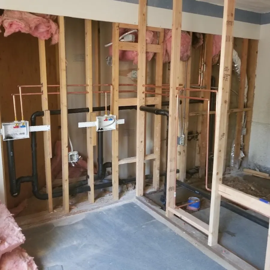 Copper pipe rough-in and plumbing installation in Snoqualmie